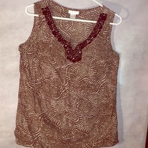 Worthington cttn/algodon/silk shrt wth stones good